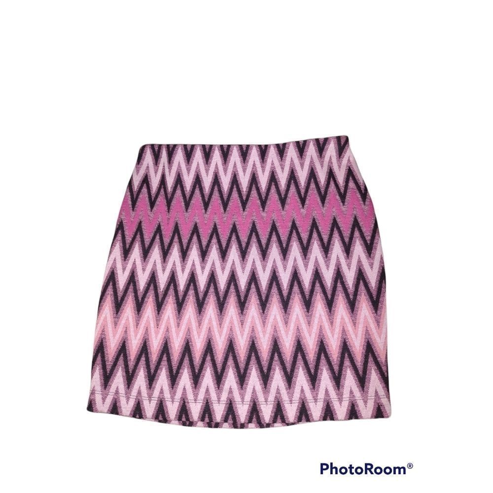 Express Chevron Stretchy High Waisted Mini Skirt Size XS
